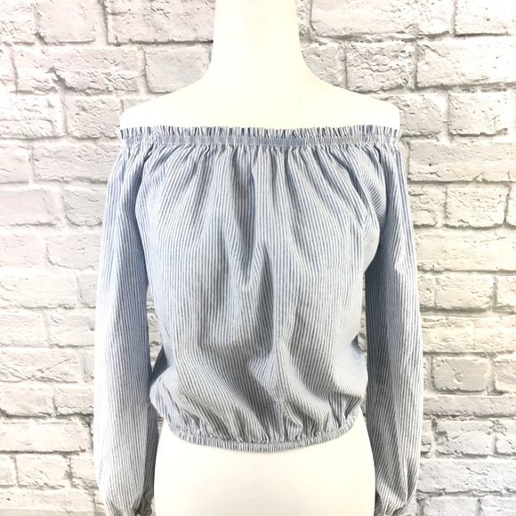Brandy Melville Maura Striped Off The Shoulder Top - Picture 7 of 7